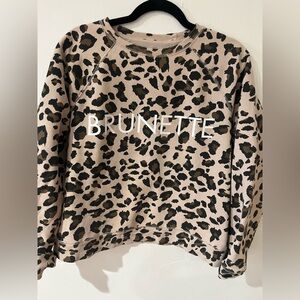 Brunette The Label Leopard Print Brunette Sweatshirt